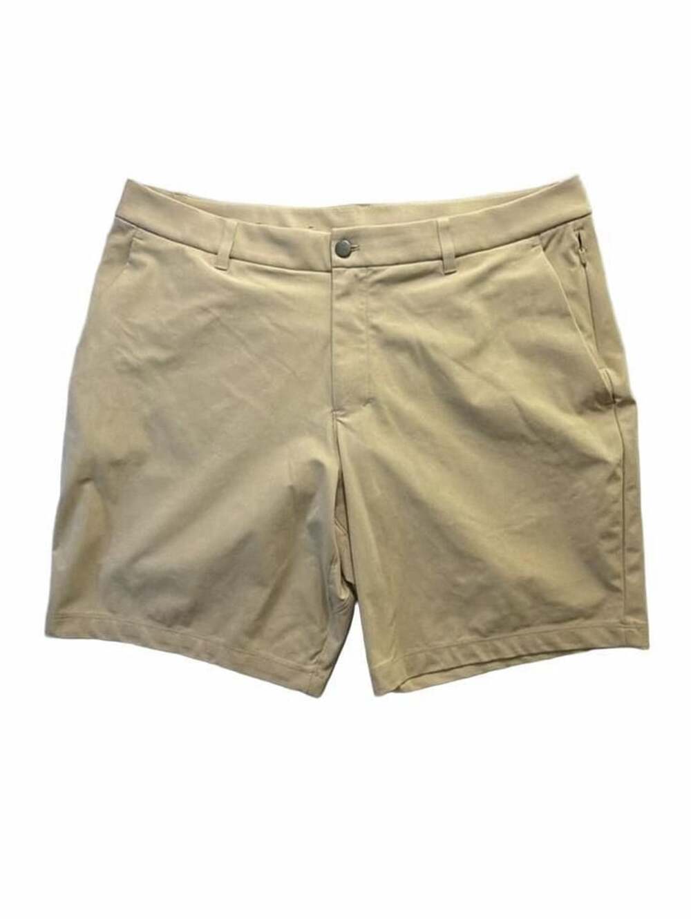 Lululemon Men’s Warpstreme Golf Shorts Size 38 Beige Tan Stretch Performance